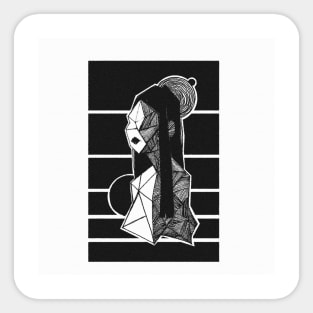 Polygonal Woman Person Sticker